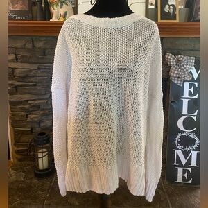 J. Crew Open-Knit Linen Beach Sweater